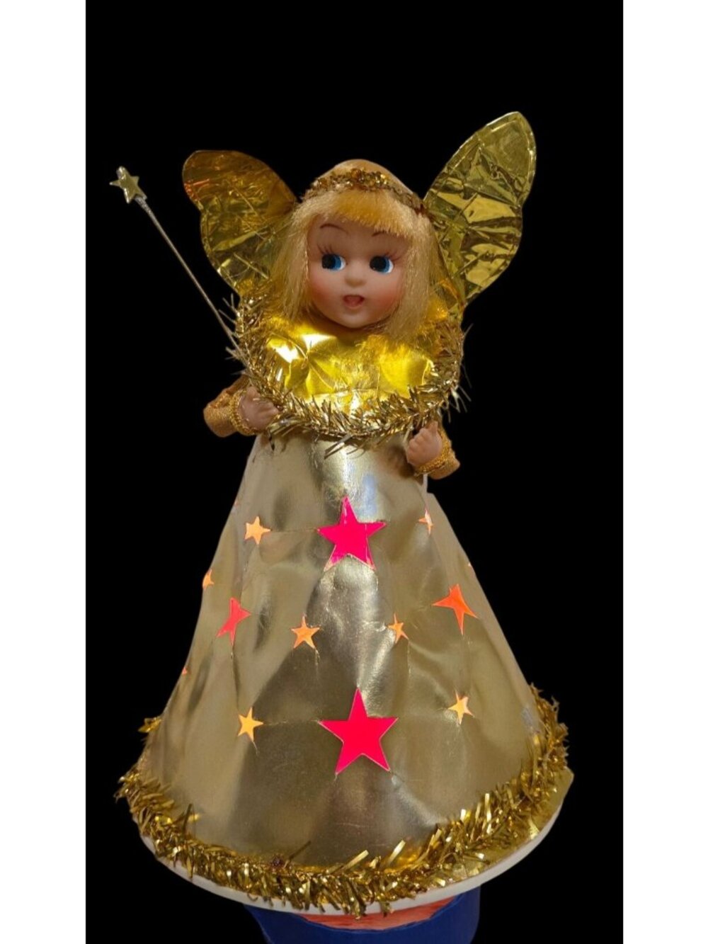 Rare HTF Vintage MCM Bradford Lighted Angel Tree Topper Part of Snow Maker